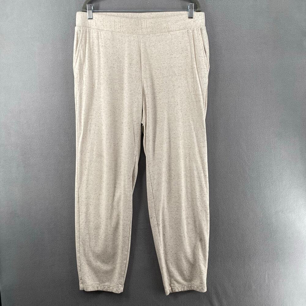 Pure Jill Tranquility Fleece Lounge Pants Womens XL Cream‎ Stretch Pockets Comfy